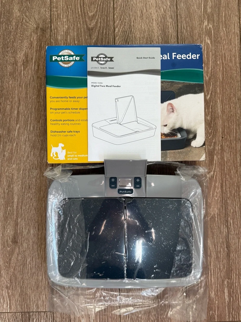 Automatic cat feeder and slow feeder bundle